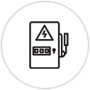 Electric panel line drawing illustration
